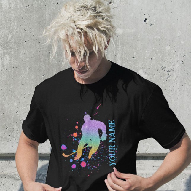 Winter sport ice hockey player coach gradient  T-Shirt (Creator Uploaded)