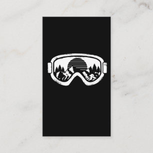 Winter Sport Ski Snowboard Snow Landscape Goggles Business Card