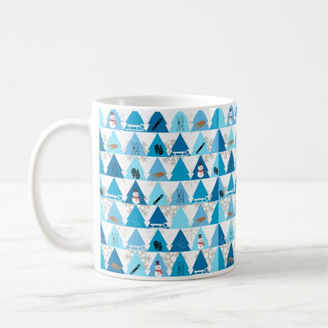 Winter Sports and Snow Fun Coffee Mug (Left)