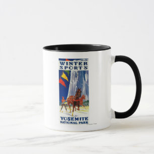 Winter Sports at Yosemite PosterYosemite, CA Mug