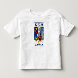Winter Sports at Yosemite PosterYosemite, CA Toddler T-Shirt