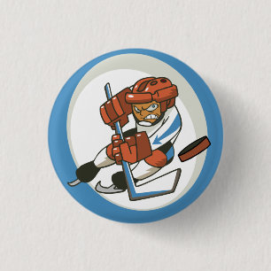 Winter Sports Hockey Flair Button