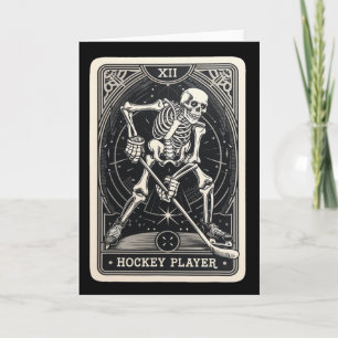 Winter Sports Ice Hockey Skeleton Tarot Card Tee 