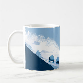 winter sports illustration coffee mug