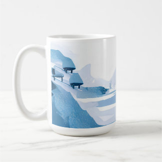 winter sports illustration coffee mug