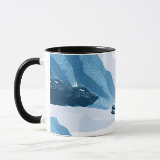 winter sports illustration mug