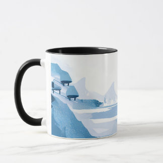 winter sports illustration mug
