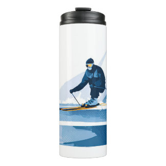 winter sports illustration thermal tumbler