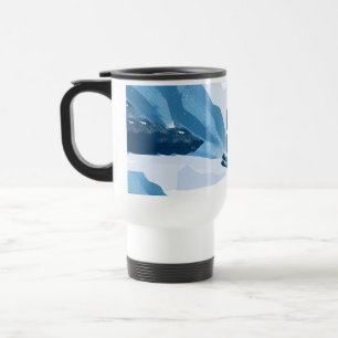 winter sports illustration travel mug