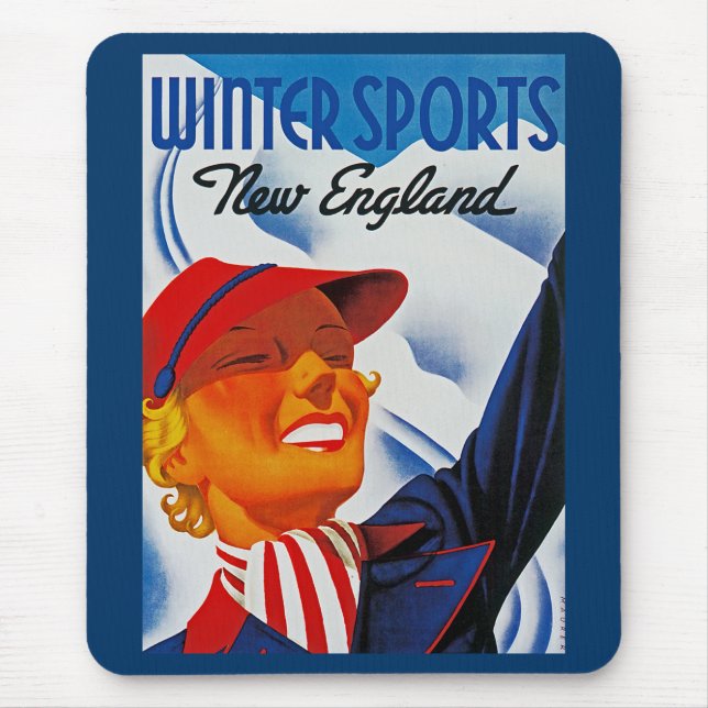 Winter Sports New England Mouse Mat (Front)