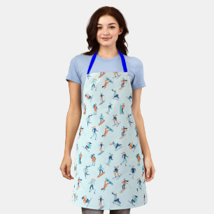 Winter Sports Pattern Apron