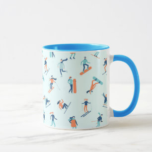 Winter Sports Pattern Mug
