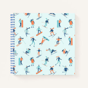 Winter Sports Pattern Notebook