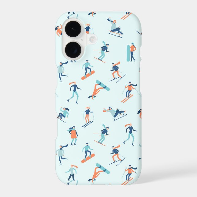 Winter Sports Pattern Samsung Galaxy S21 Case (Back)