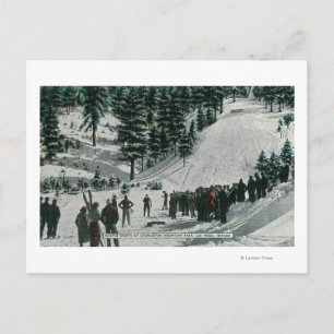 Winter Sports Scene at Charleston Mountain Postcard