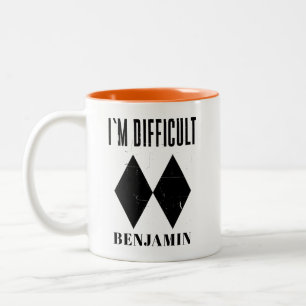 Winter Sports Ski Gag Personalized Two-Tone Coffee Mug