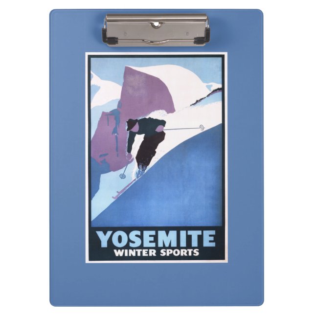 Winter Sports Skiing Promotional Poster Clipboard (Front)