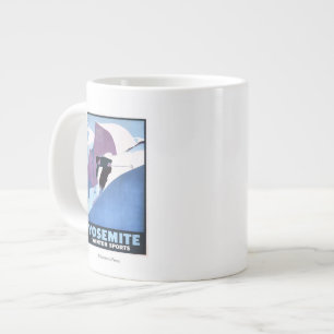 Winter Sports Skiing Promotional Poster Large Coffee Mug