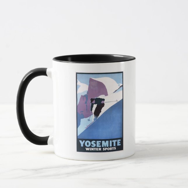 Winter Sports Skiing Promotional Poster Mug (Left)