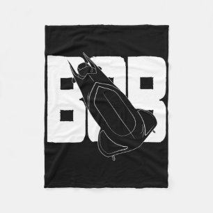 Winter Sports Sledding Luging Bobsleigh Bob Fleece Blanket
