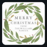 Winter Sprigs Christmas Sticker<br><div class="desc">Winter Sprigs Christmas sticker. Customisable. Part of a collection</div>