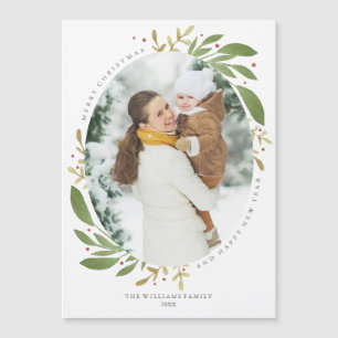 Winter Sprigs Magnetic Photo Card