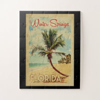 Winter Springs Palm Tree Vintage Travel