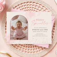 Winter Sprinkles Baby Arch Photo First Birthday