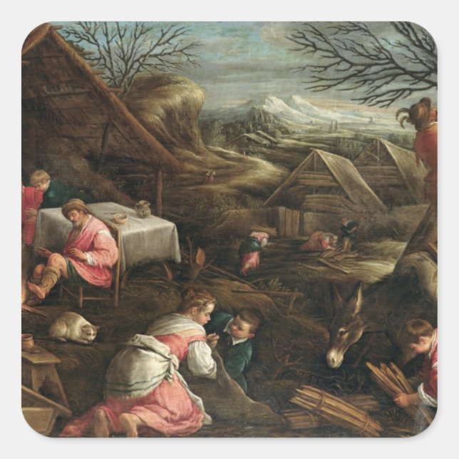 Winter Square Sticker (Front)