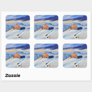 Winter  square sticker