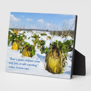 Winter Squash in Snow - Personalised Plaque