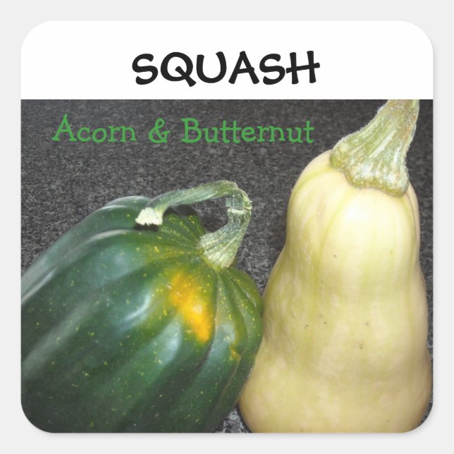 Winter Squash Square Sticker (Front)