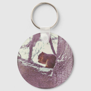 Winter squirrel key ring