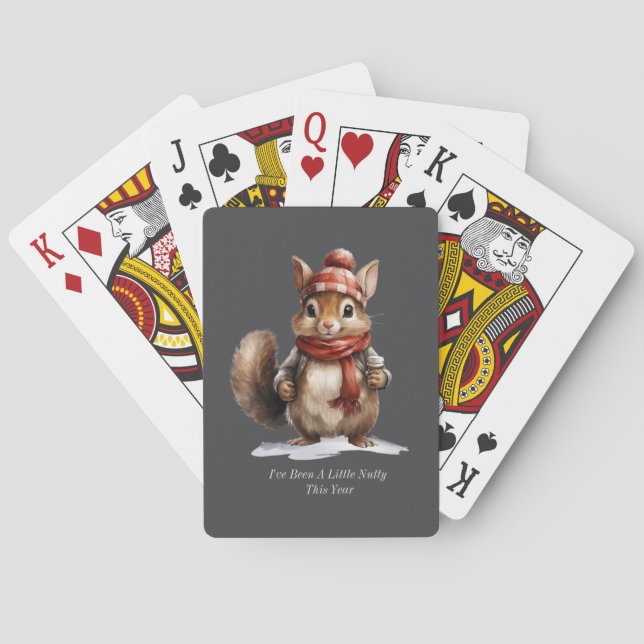 Winter Squirrel Playing Cards (Back)