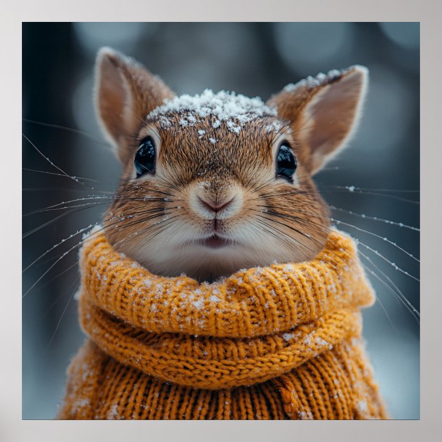 Winter Squirrel Poster (Front)