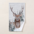 Winter stag antlers DIY monogram woodland scenery