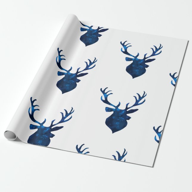 Winter Stag Wrapping Paper (Unrolled)