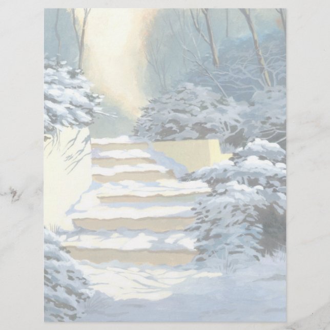 Winter Stairs Note Cards (Front)