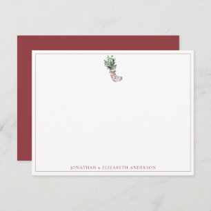 Winter Stocking Festive Note Card