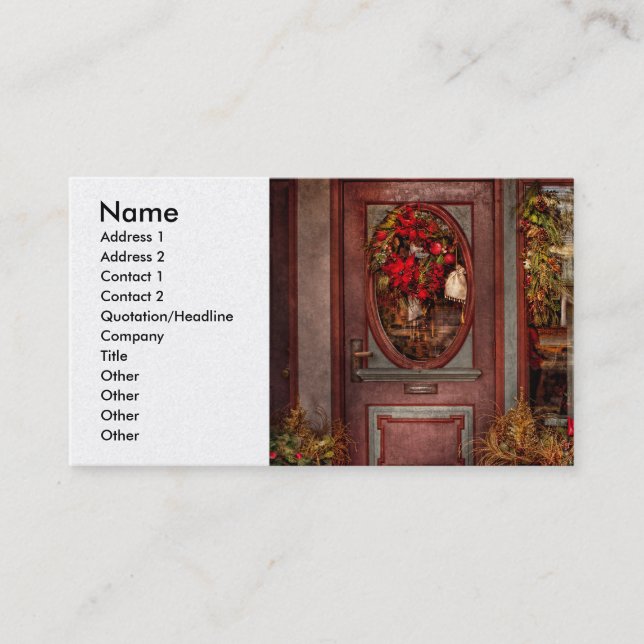 Winter - Store - Dressed for the holidays Business Card (Front)