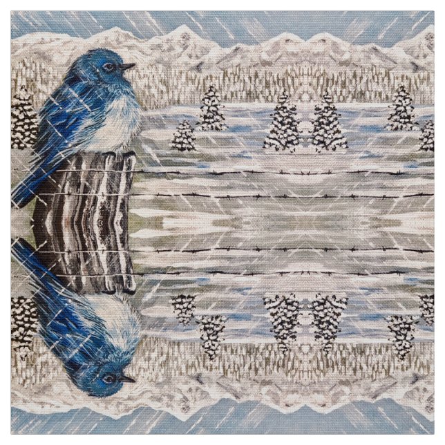 Winter Storm Bluebird Fabric (Swatch)