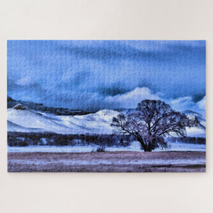 Winter Storm Brewing in the Mountains - 20x30 inch Jigsaw Puzzle