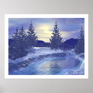 Winter Stream #2 with Proverbs Poster