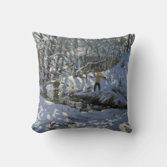Winter Stream Derbyshire Cushion (Front)