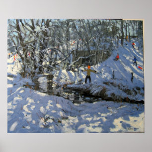 Winter Stream Derbyshire Poster