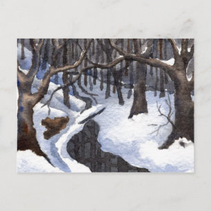 "Winter Streams #1" Country Roads Postcard