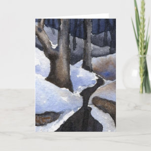 "Winter Streams #2" Country Road Greeting Card