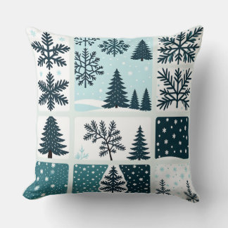 Winter-style patterned pillow cushion