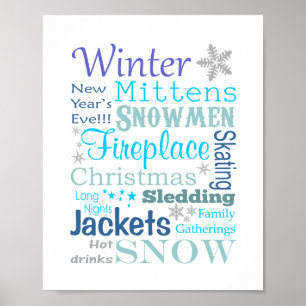 Winter Subway Style Wall Art Print