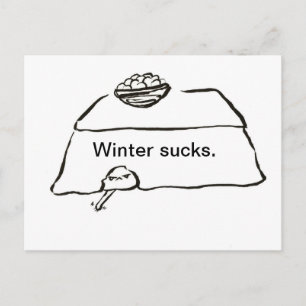 Winter sucks postcard